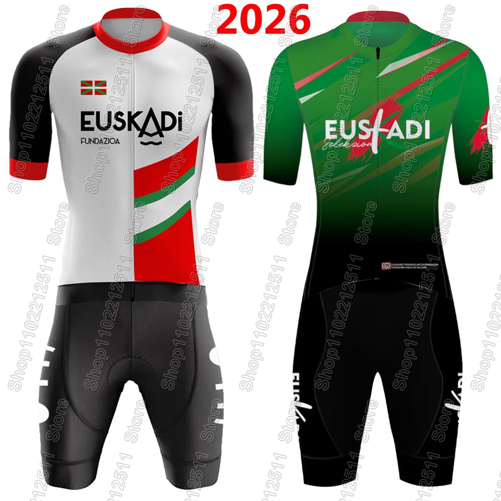 Padded Cycling Shorts - Euskadi Team Cycling Jersey 2026 Set