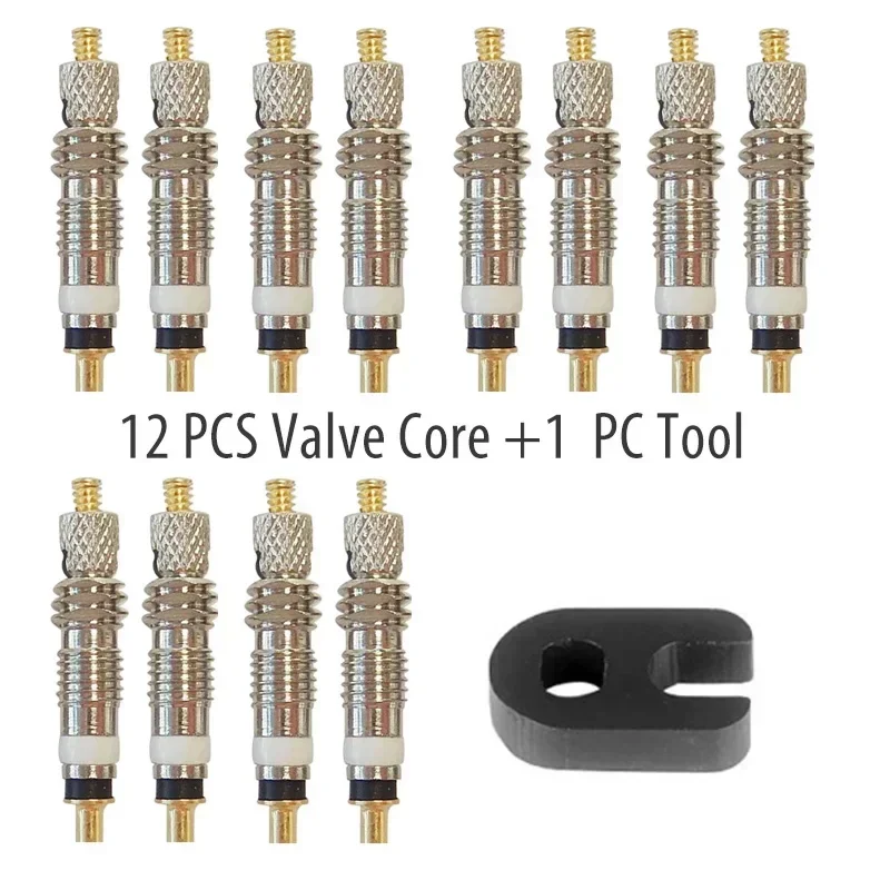 Bike Tube Repair Kit - 2/6/12pcs Bicycle Removable Presta Valve Core