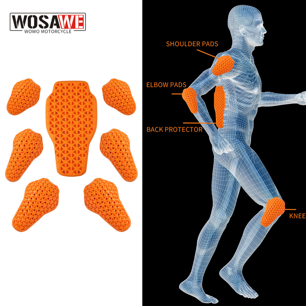 Cycling Gear Padding - WOSAWE Motorcycle Jacket Lining Protectors Pad