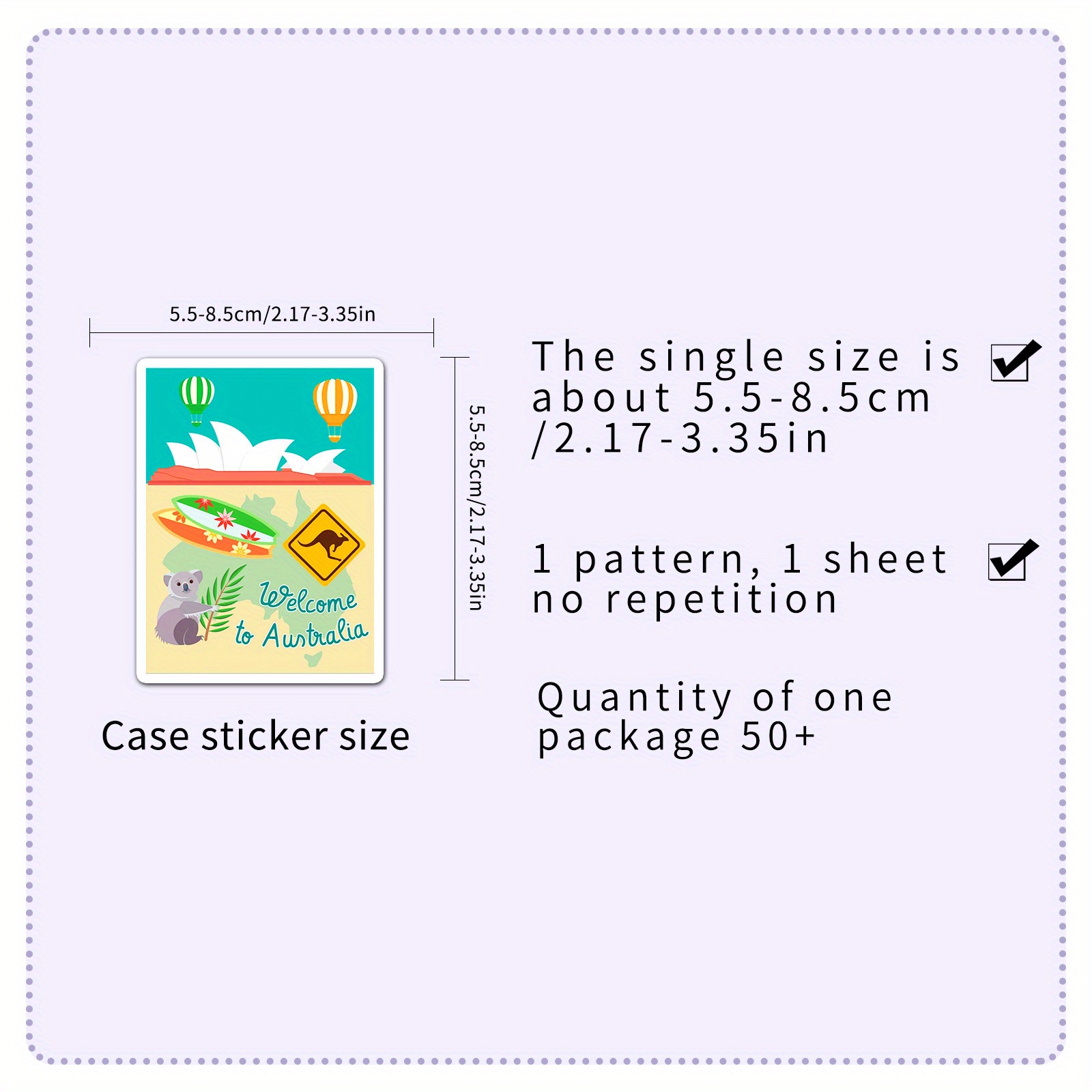 50PCS Australia Series Decals  - огляд і ціна Cycling Gear Australia