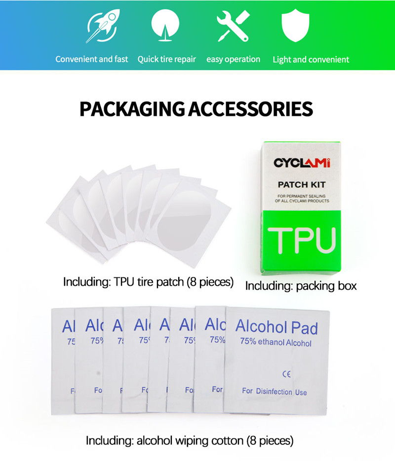 New Tire Patch For TPU Tube CY - огляд і ціна Bike Tube Repair Kit