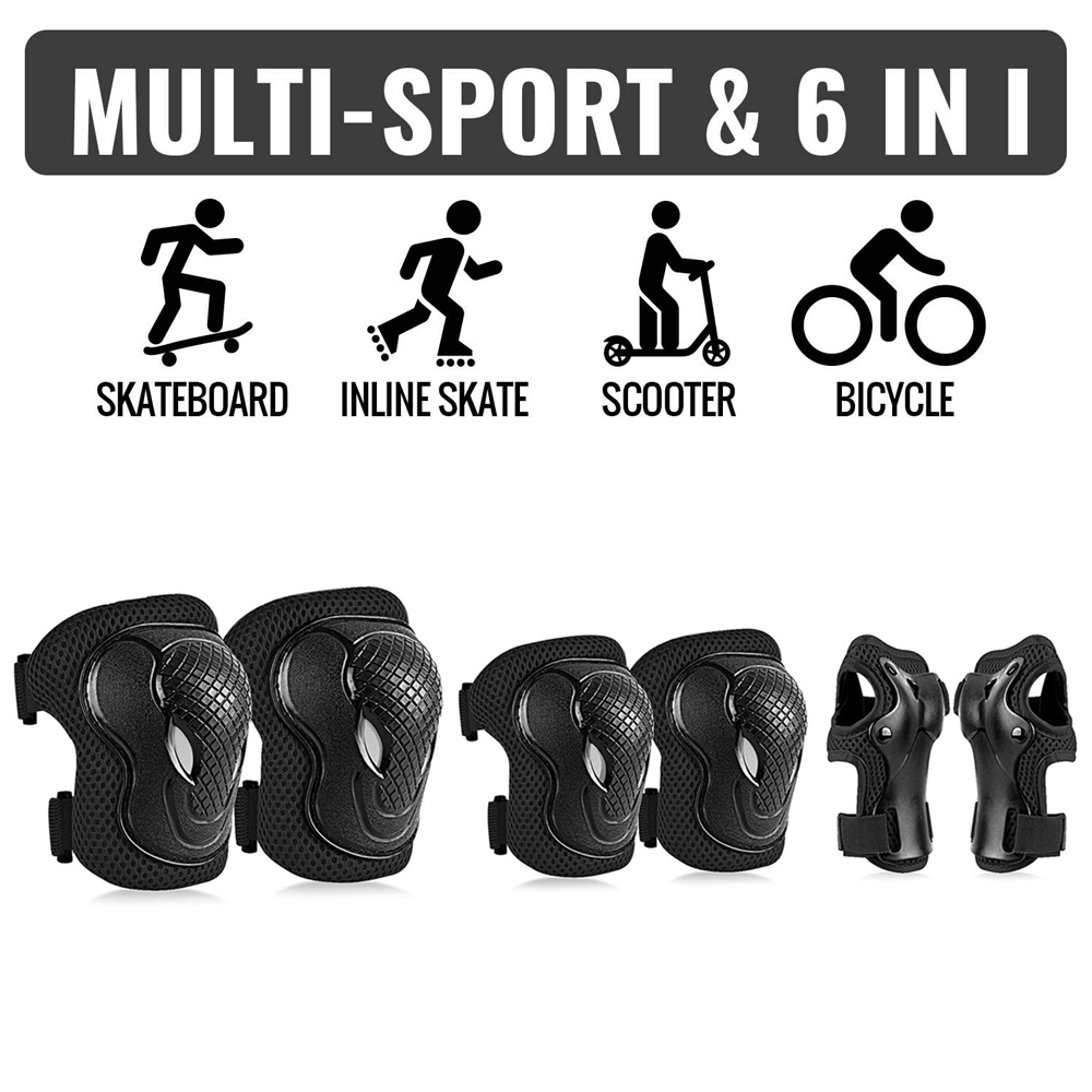 6Pcs Kids Knee Pads & Elbow Pa - огляд і ціна Youth Cycling Gear