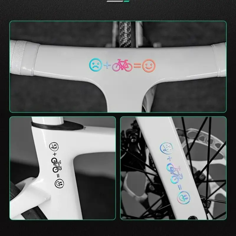 4pcs Happy Face Bike Sticker S - огляд і ціна Cycling Gear Sale