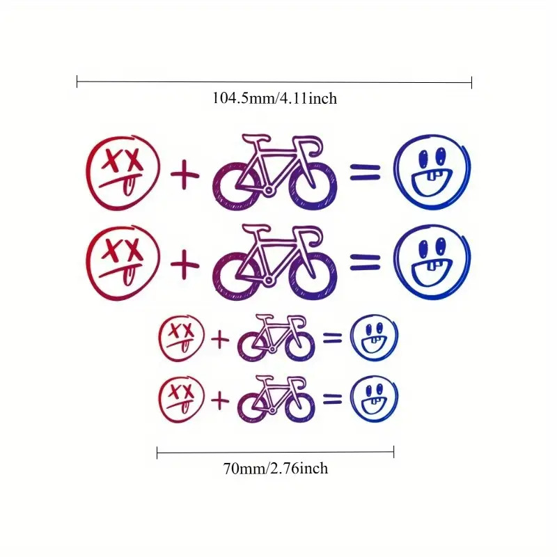 4pcs Happy Face Bike Sticker S - огляд і ціна Cycling Gear Sale