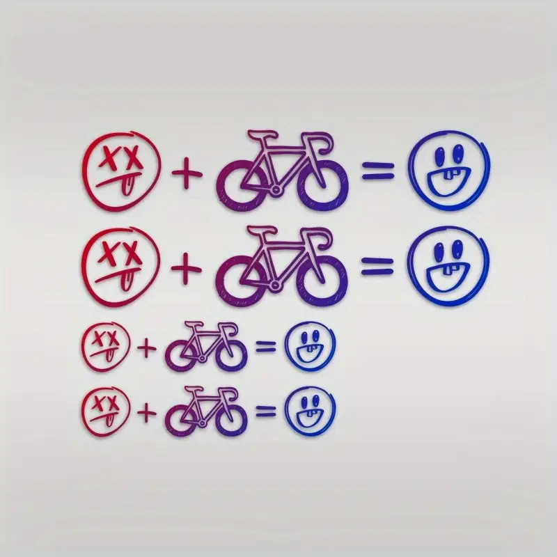 4pcs Happy Face Bike Sticker S - огляд і ціна Cycling Gear Sale