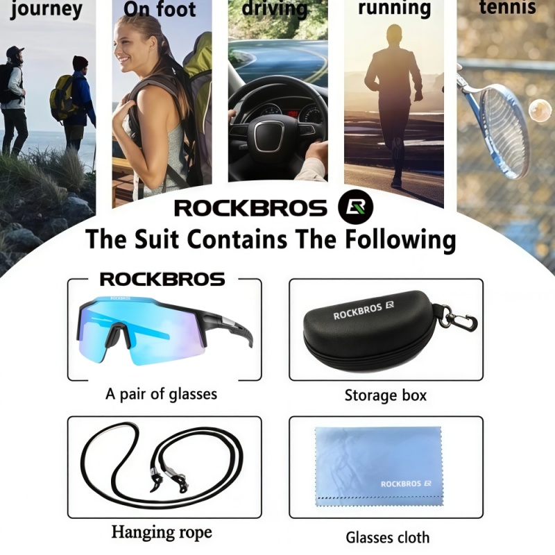 ROCKBROS riding glasses UV400, - огляд і ціна Cycling Gear Material