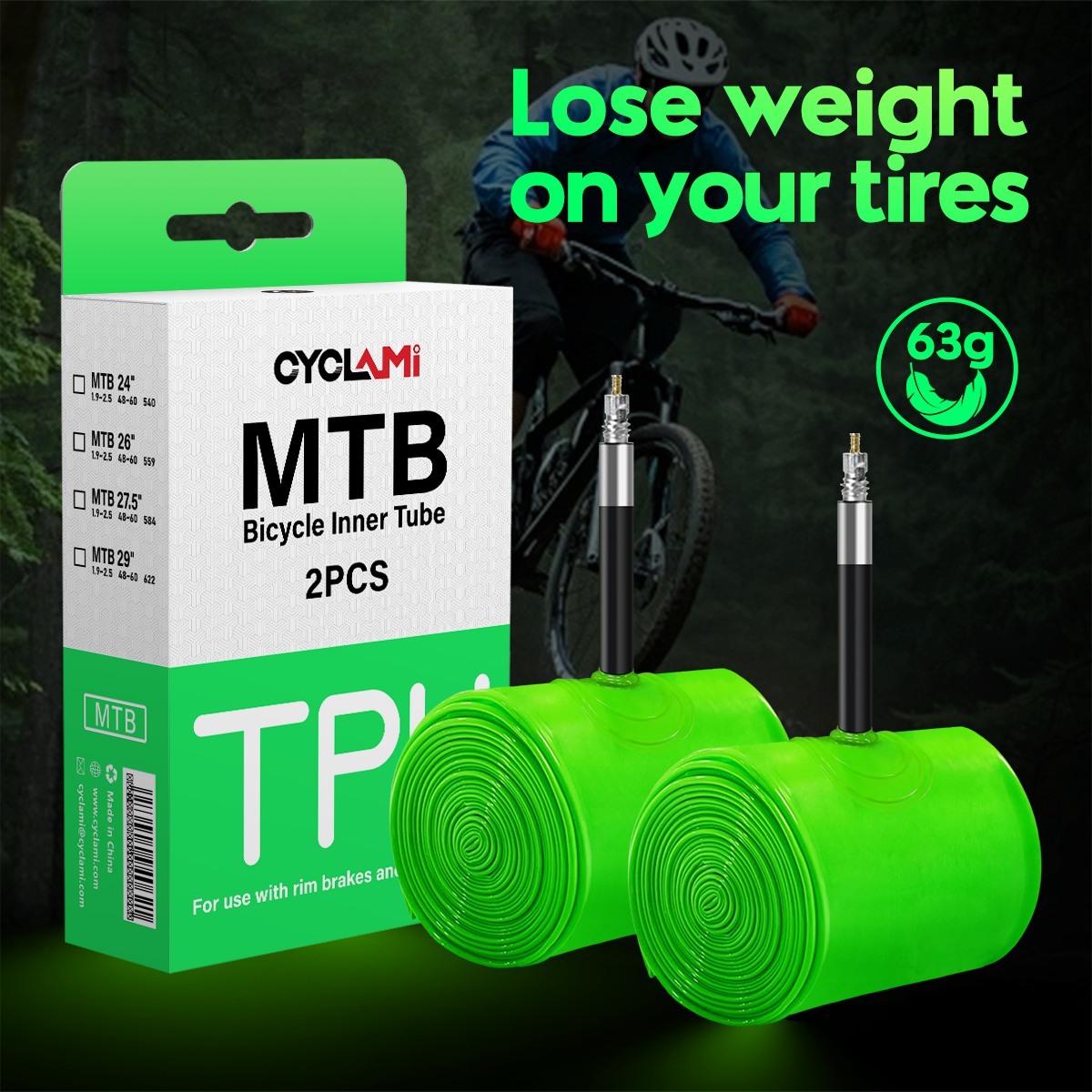 CYCLAMI Ultralight Bike Inner  - огляд і ціна Cycling Gear Material