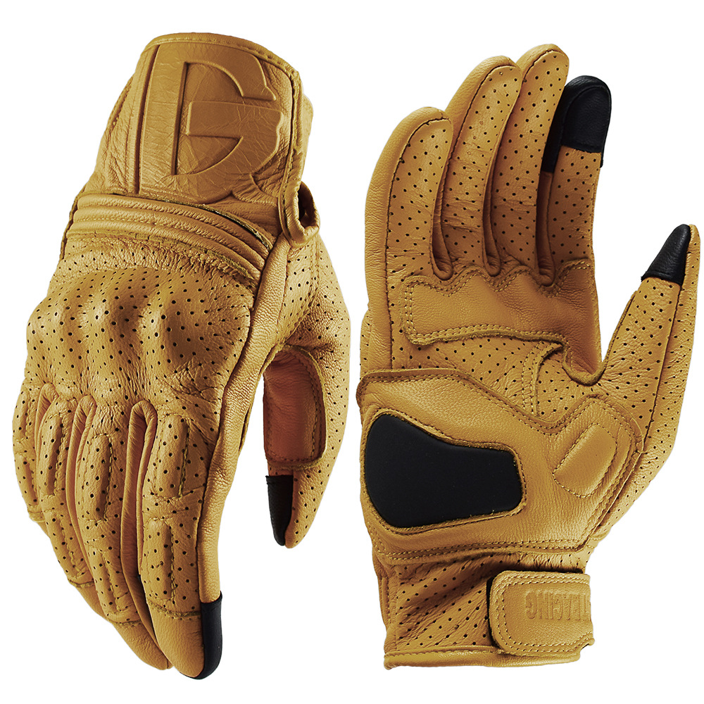 Vintage Motorcycle Leather Glo - огляд і ціна Yellow Cycling Gear