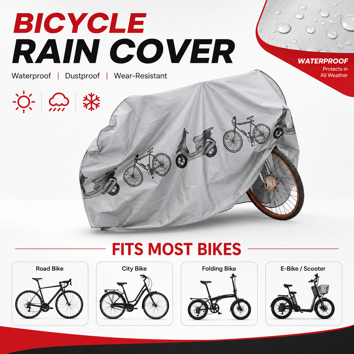 PINMOAP Universal Bicycle Rain - огляд і ціна Cycling Gear Pack