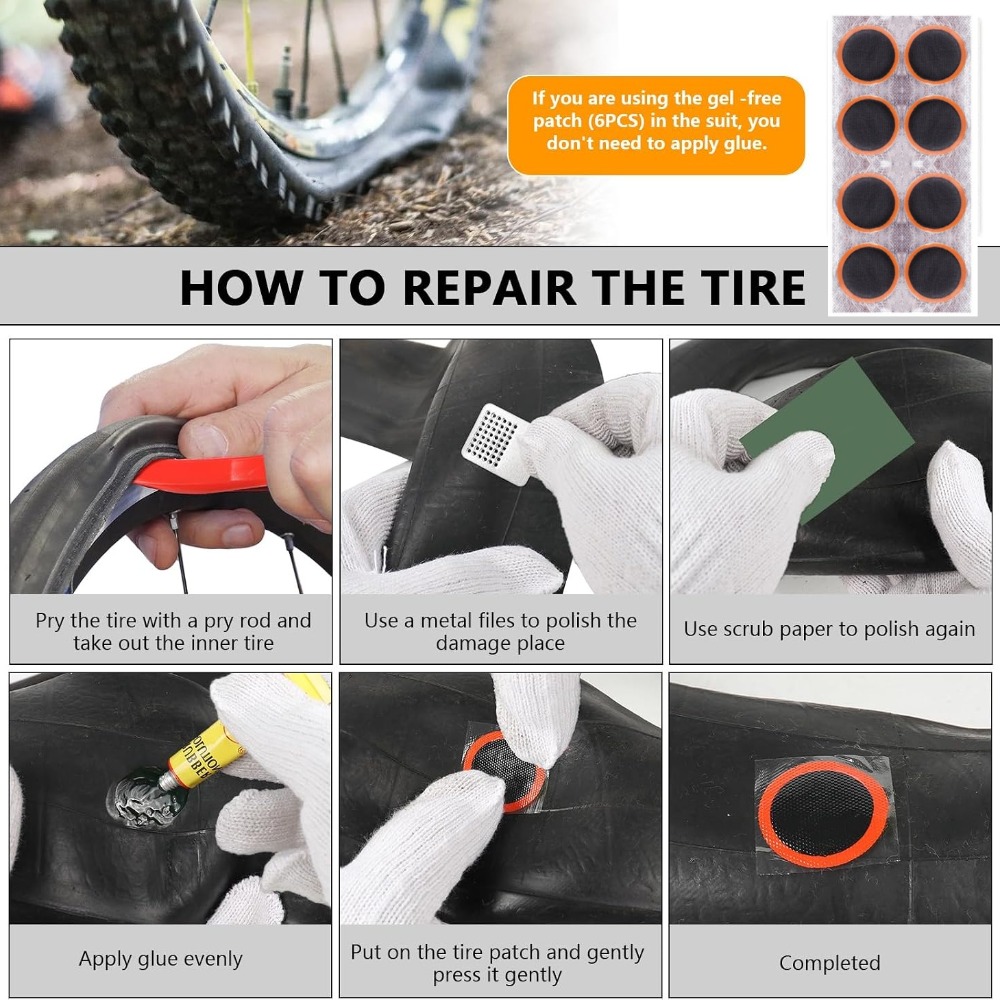 Bike Tire Repair Kit,Bicycle I - огляд і ціна Bike Tube Repair Kit